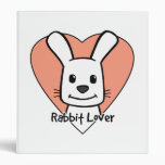 Rabbit Lover 3 Ring Binder