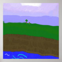 Rabbit on AllenField Plains Poster