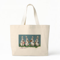 Rabbit Quartet Vintage Easter Tote Bags