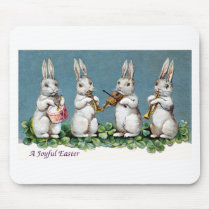 Rabbit Quartet Vintage Easter Mouse Pad