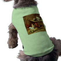Rabbit rooster hens farm animals bunnies doggie t-shirt