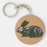rabbit skeleton key chains