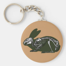 rabbit skeleton key chains
