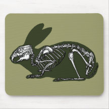 rabbit skeleton mouse pads