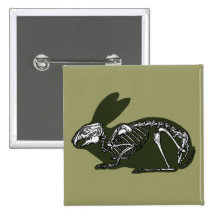 rabbit skeleton pin