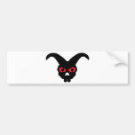 rabbit skull halloween icon bumper sticker