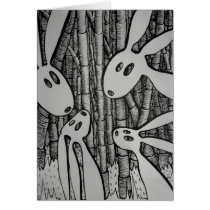 RABBITS AND BAMBOO CARDS