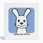 Rabbits Are Friends 3 Ring Binders