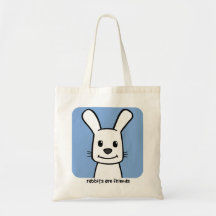 Rabbits Are Friends Canvas Bags