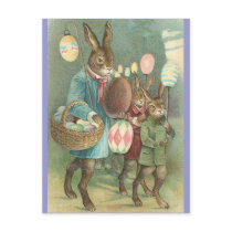 Rabbits Night Out Post Card