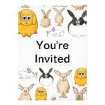 Rabbits. Personalized Invites