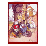 Rabbits & Squirrels Have Lunch Card