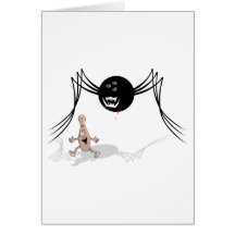 rabid bowling ball spider chases pin cards