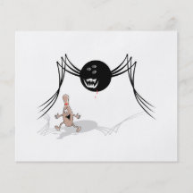 rabid bowling ball spider chases pin full colour flyer
