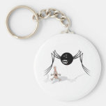 rabid bowling ball spider chases pin key chain