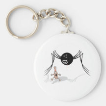 rabid bowling ball spider chases pin key chain