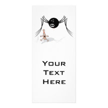 rabid bowling ball spider chases pin custom rack card