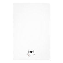rabid bowling ball spider chases pin custom stationery