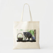 Raccoon and Cookie Jar Canvas Bags