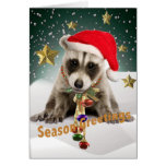 RACCOON BABY Season Greeting Card