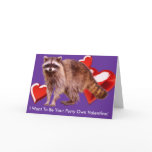RACCOON BABY Valentine's Day Card