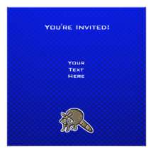 Raccoon; Blue Personalized Announcements