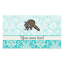 Raccoon; Cute Business Cards