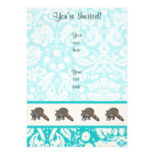 Raccoon; Cute Personalized Invitation