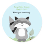 Raccoon Enchanted Forest Baby Shower Favour Sticke