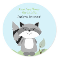 Raccoon Enchanted Forest Baby Shower Favour Sticke