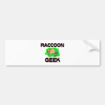 Raccoon Geek Bumper Stickers