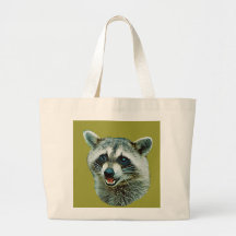 Raccoon Picture Canvas Bags