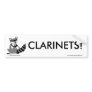Raccoon Playing the Clarinet Bumper Sticker