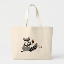 Raccoon Playing the Trombone Bags