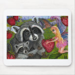 RACCOON Strawberry Faerie Mousepad