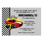 Race Car 7th Birthday Party Invitation