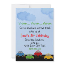 Race Car Birthday Invitations