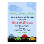 Race Car Birthday Invitations