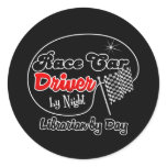 Race Car Driver by Night Librarian by Day stickers