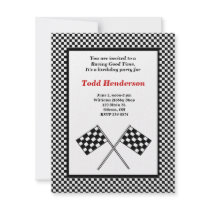 Race Car Party Invitation