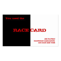 Race Card Business Card Templates