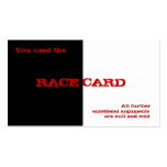Race Card business cards