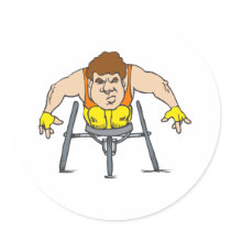 Race Hard Round Sticker