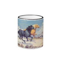 Race Of The Stallions Coffee Mugs