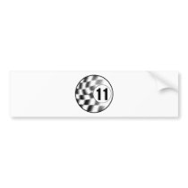 Racecar #11 bumper stickers