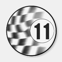 Racecar #11 refrigerator magnet