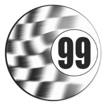 Racecar #99 round stickers