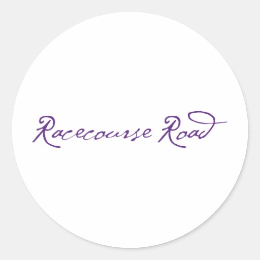 Racecourse Road Round Sticker