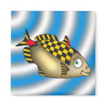 Racer Fish Fridge Magnet