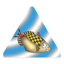 Racer Fish Triangle Stickers